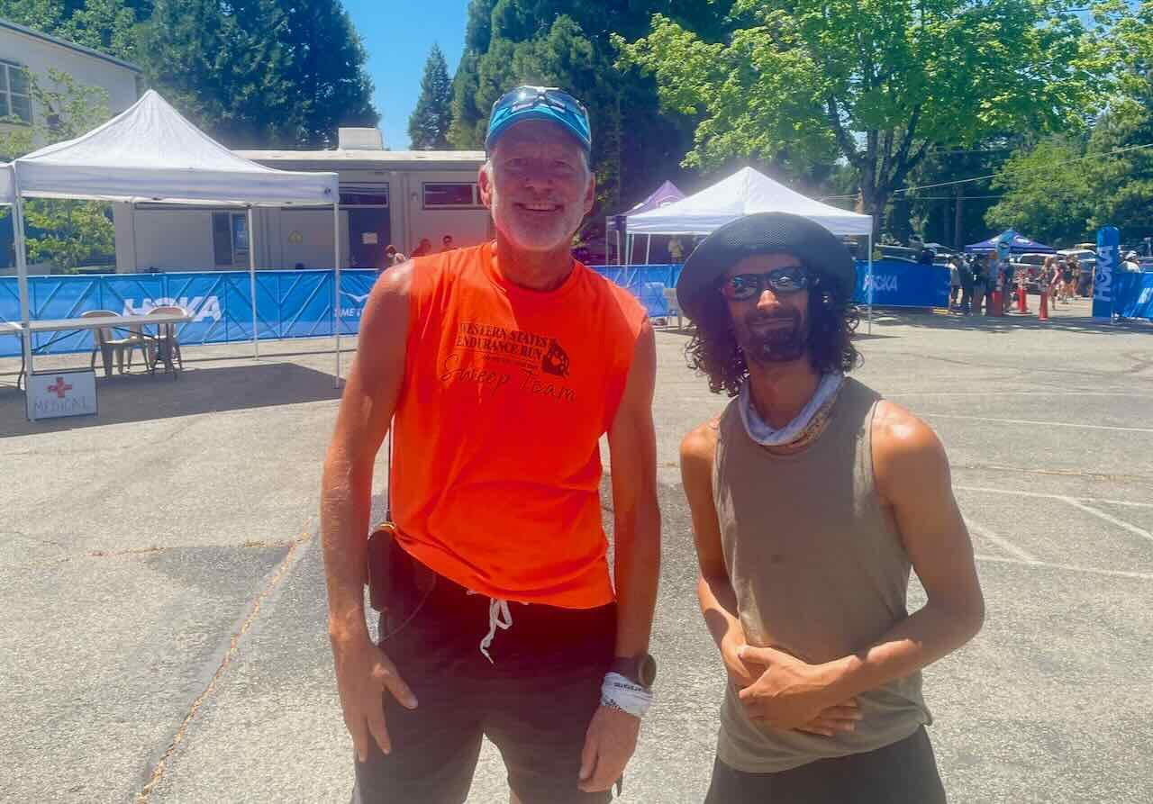 Anil volunteering at Western States Endurance Run and meeting Tim Twietmeyer